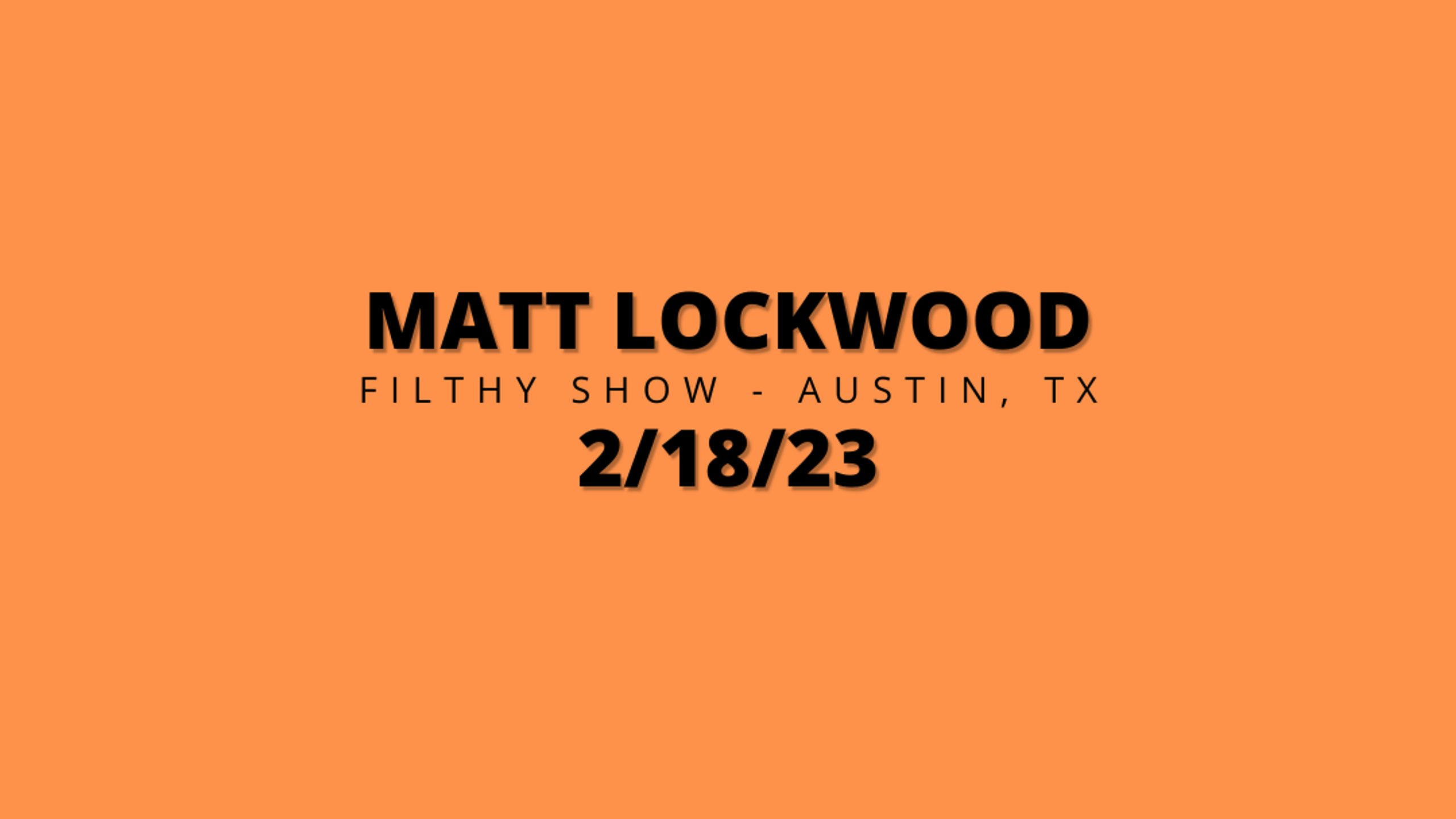 Matt Lockwood in Austin, Texas